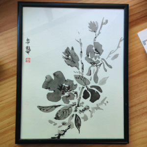 SUMI-E Painting of wild flowers.